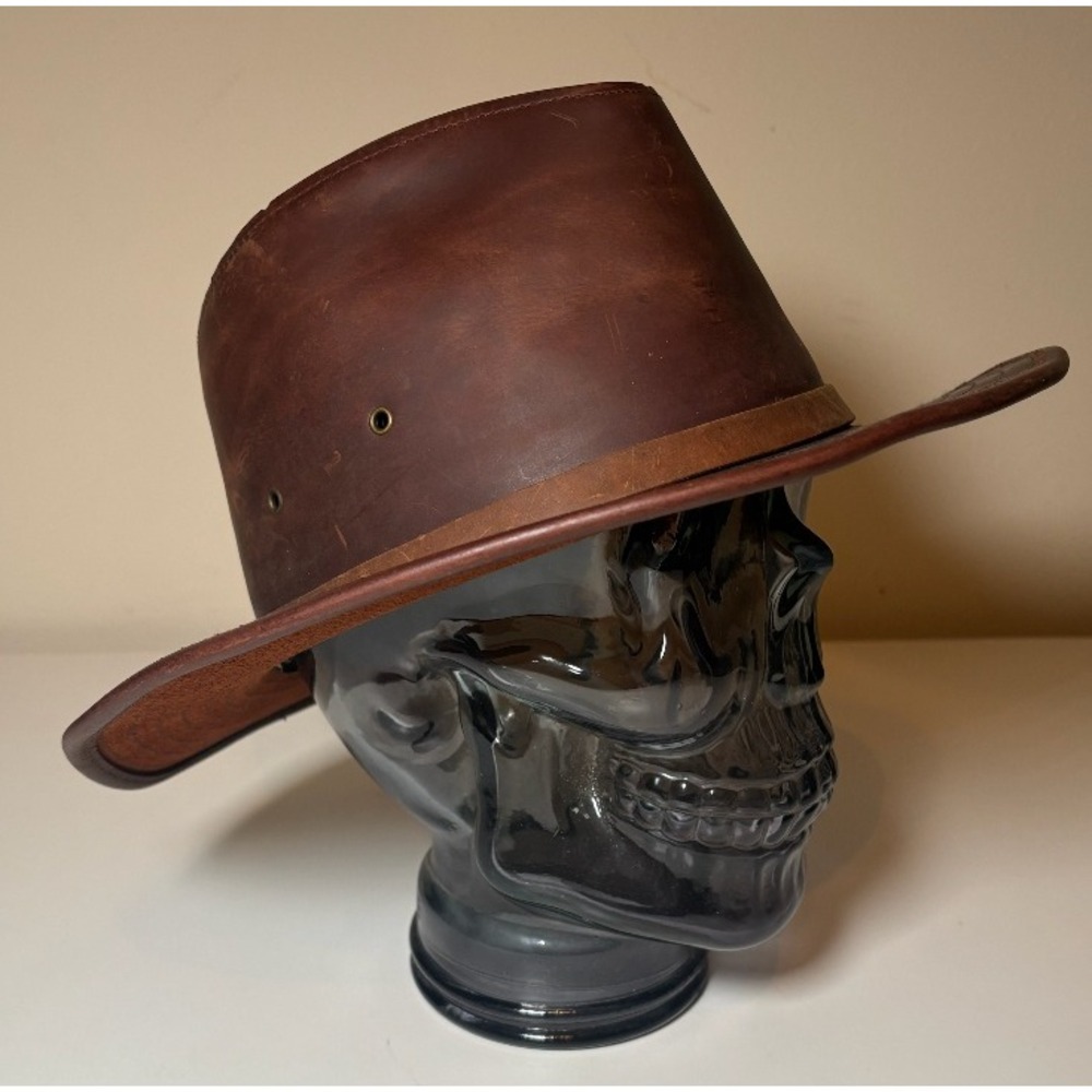 Osage Leather Safari Hat Chestnut Leather-Henschel Hat Company | Large